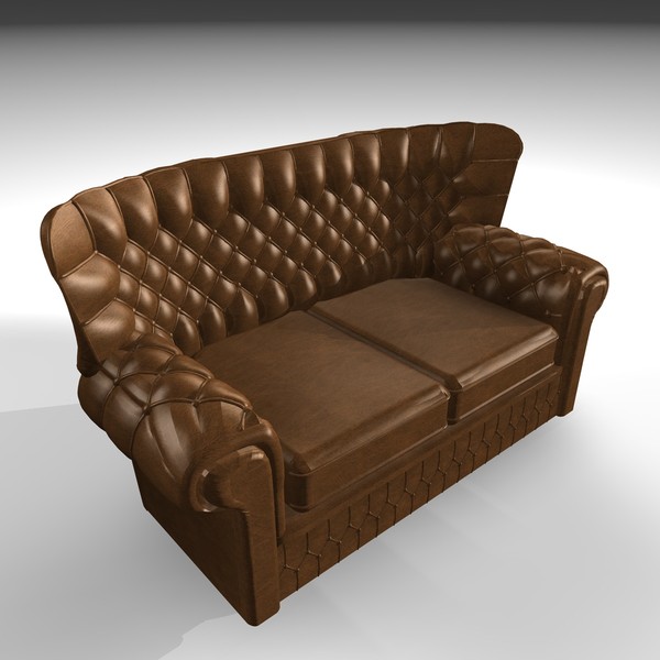 3d model devon 2 seater leather chair - DEVON 2 SEATER LEATHER CHAIR by Carrara1